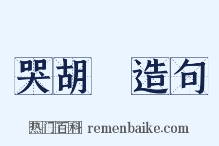 哭胡珪造句是什么意思的图片